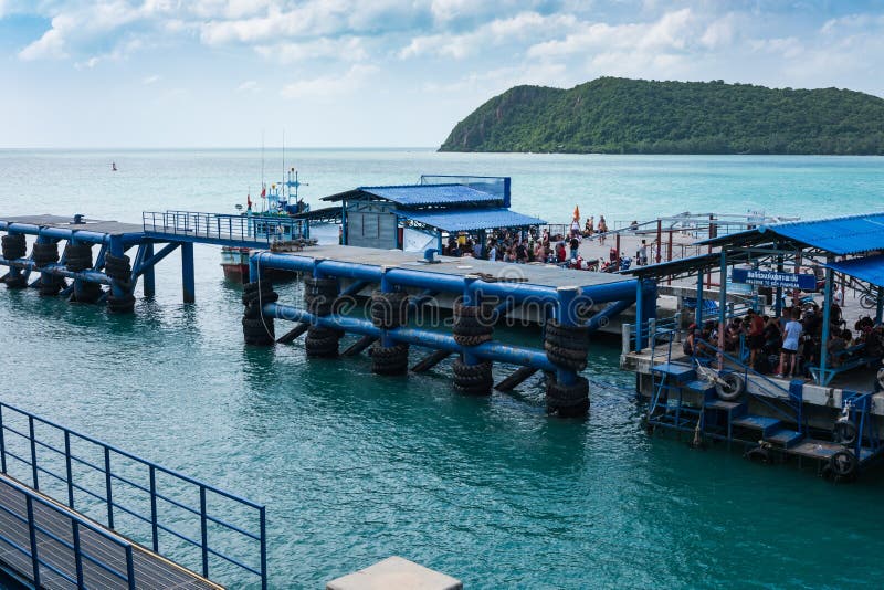 Multipurpose port of Koh Phangan locate at Thong Sala, Koh Phangan, Suratthani province in June 2015