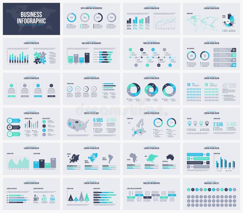 Multipurpose presentation vector template infographic.