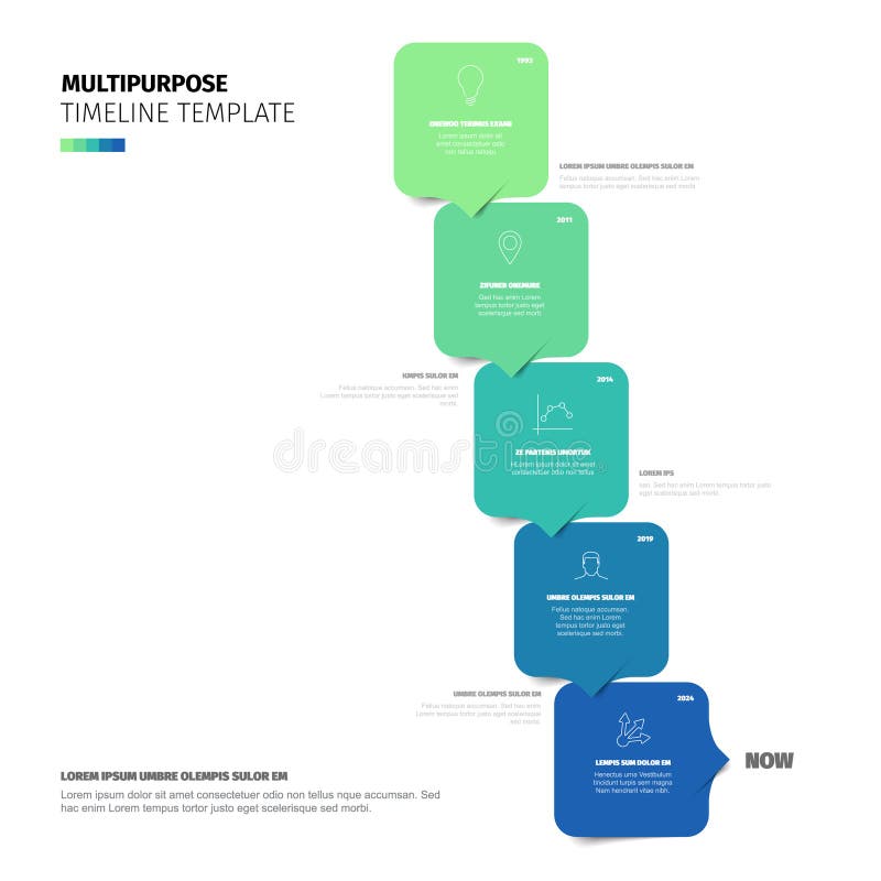 A multipurpose vertical timeline infographic template. This modern timeline template is ideal for visualizing project history, process flow, or business timeline data in presentations and reports. History timeline vertical vectors
