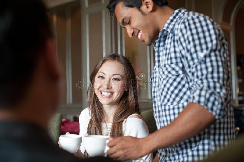 Multiracial friends with girl smiling 2