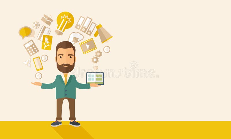 multitasking иллюстрация штока multitasking иллюстрация штока