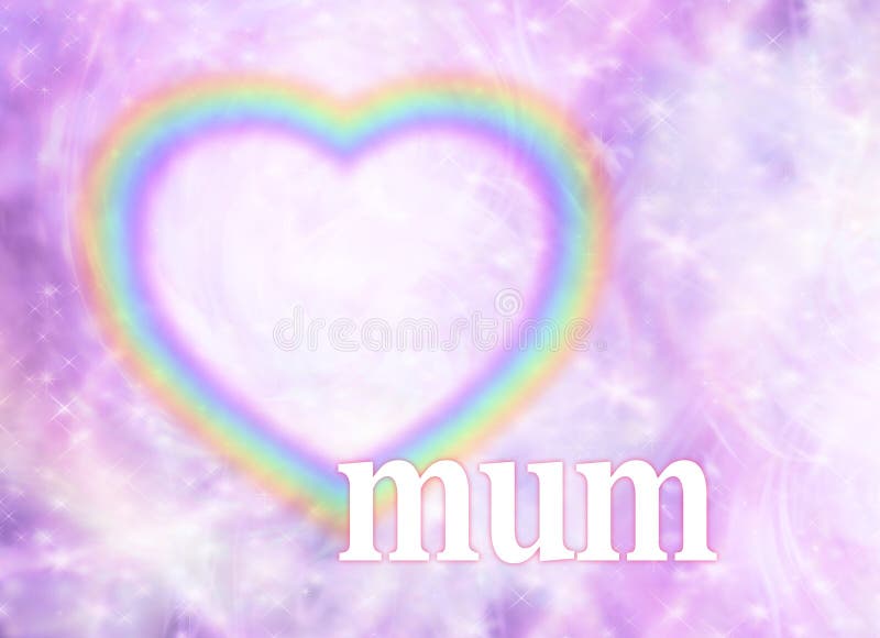 Mum Rainbow Heart Frame Background royalty free stock photos Mum Rainbow Heart Frame Background royalty free stock photos