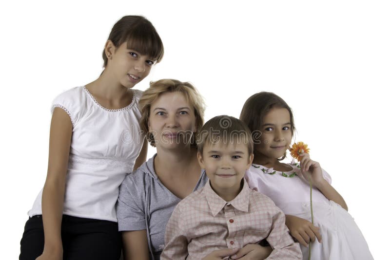 Mum with three children