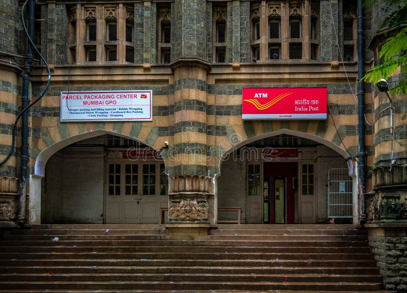 General Post Office Building at South Mumbai Editorial Stock Photo