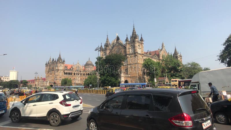 Mumbai, Indien- Stationsgebäude aus der Ferne