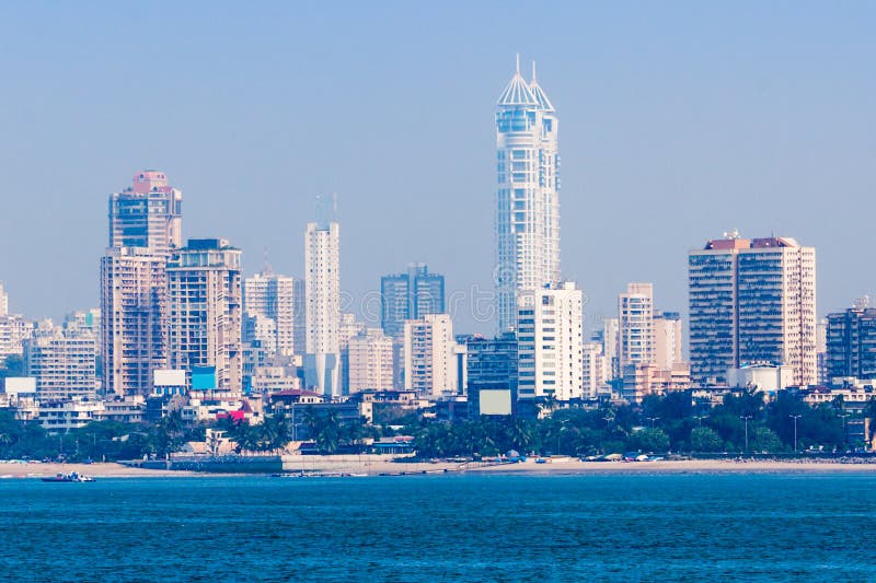 Mumbai skyline stock photo. Image of asia, bombay, drive - 114069416