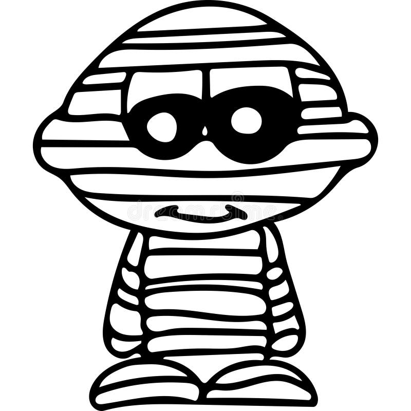 Download Mummy Coloring Page For Kids Stock Vector - Illustration ...