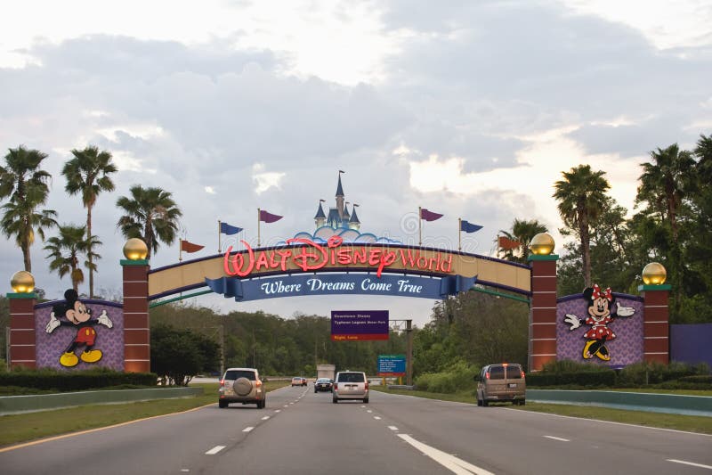 The main entrance to Walt Disney World Orlando Florida. The main entrance to Walt Disney World Orlando Florida