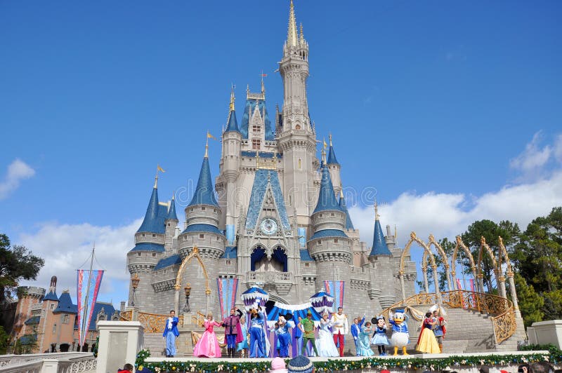 Dream Along with Mickey show in Cinderella Castle at Walt Disney World in Orlando, Florida, USA. Dream Along with Mickey show in Cinderella Castle at Walt Disney World in Orlando, Florida, USA