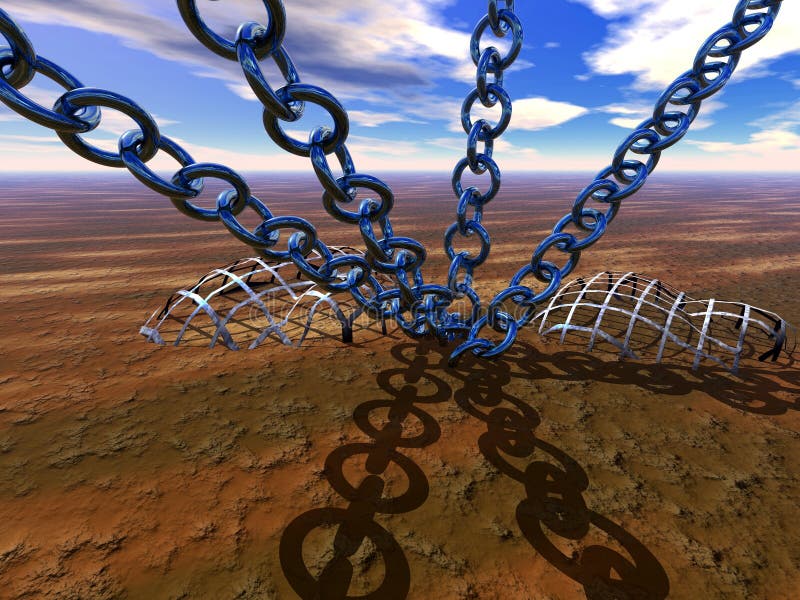 Mundo encadenado. stock de ilustración. Ilustración de bryce 145915
