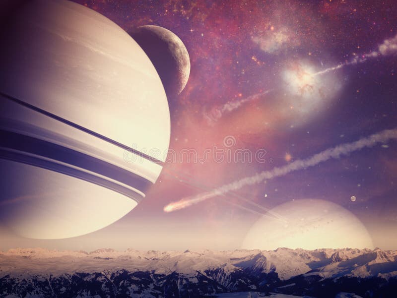 Mundos estrangeiros Universo ilustração stock Mundos estrangeiros Universo ilustração stock