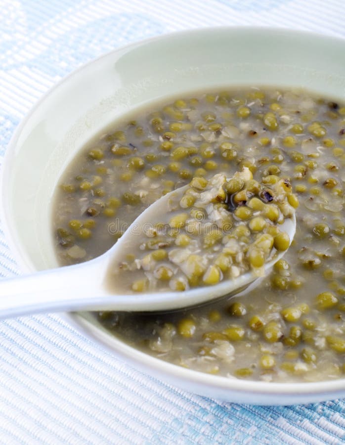 Zoete Mungbonensoep stock foto