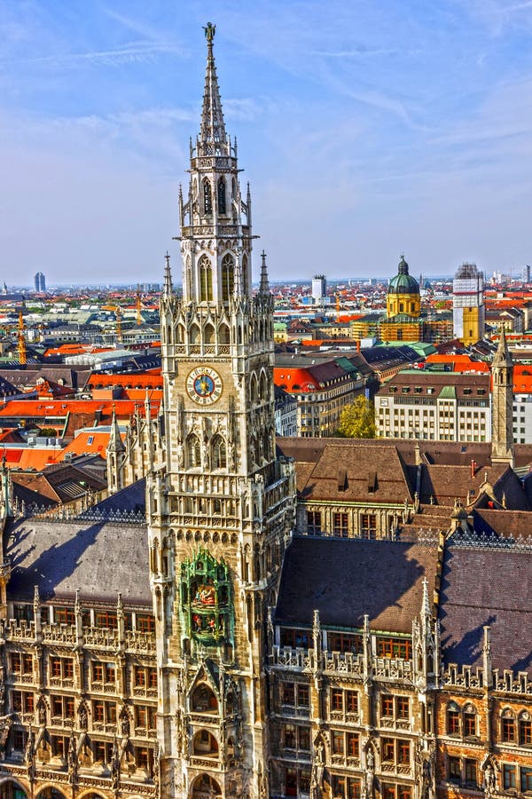 Munich in Bavaria, Germany. Town Hall building royalty free stock image