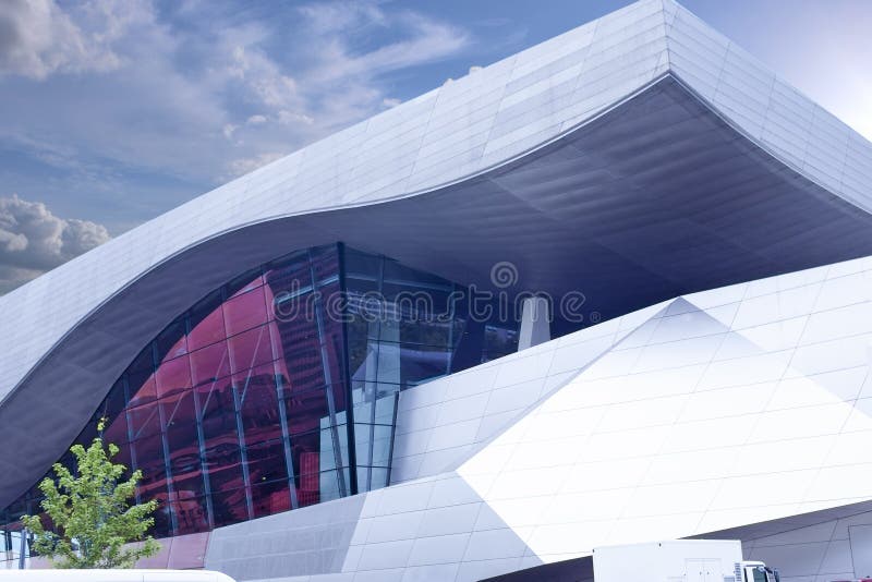 MUNICH -GERMANY, JUNE 17: BMW Museum Building Shot in June 17, 2