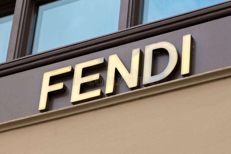 Fendi Sign On Street Shop Window Of Rome Editorial Stock Image - Image ...