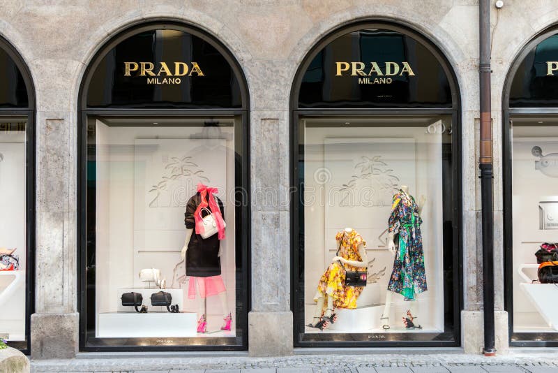 Prada shop in Munich editorial stock photo. Image of fashion - 127009153