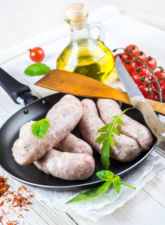 Munich Sausages with Tomatoes Stock Photo Image of food, bavaria