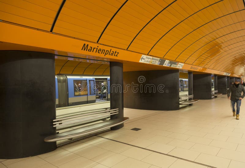 Marienplatz Subway Station In Munich, Germany Editorial