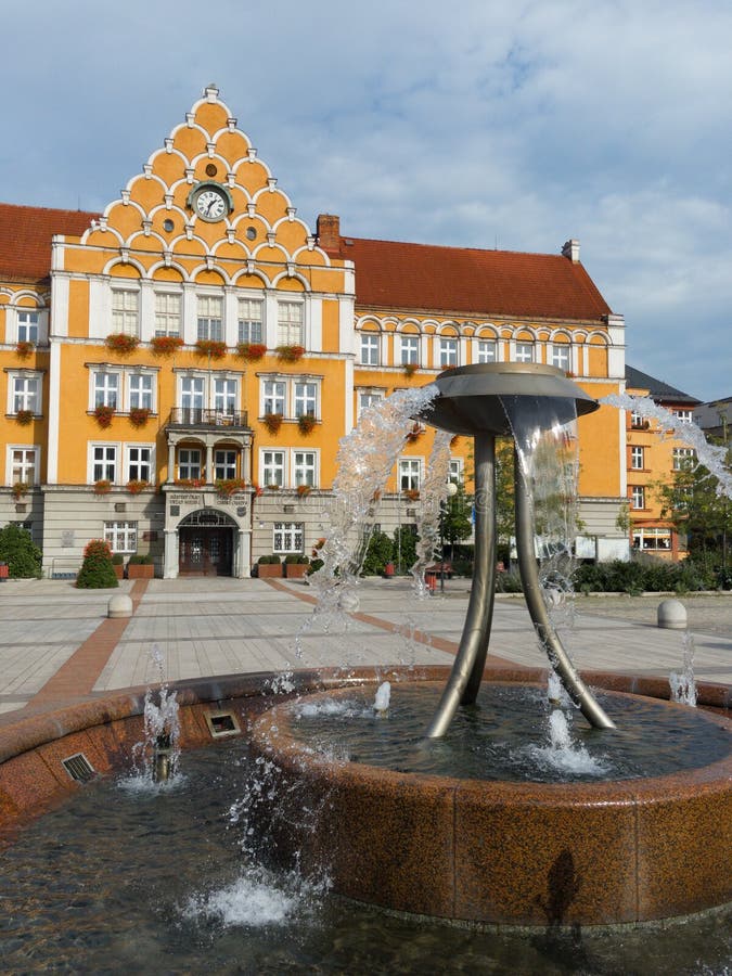 Municipio, Cesky Tesin immagine stock Municipio, Cesky Tesin immagine stock