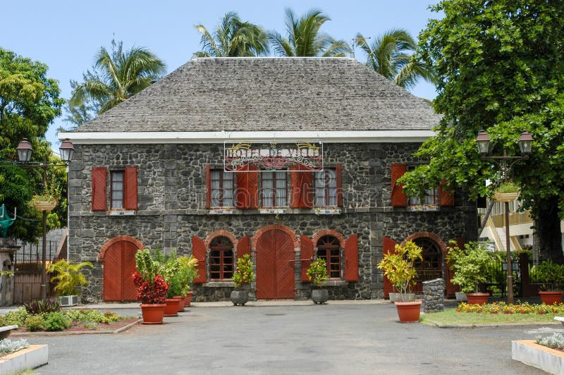 Saint Leu La Reunion, France - 29 December 2002: Town hall of Saint Leu on La Reunion island, France. Saint Leu La Reunion, France - 29 December 2002: Town hall of Saint Leu on La Reunion island, France