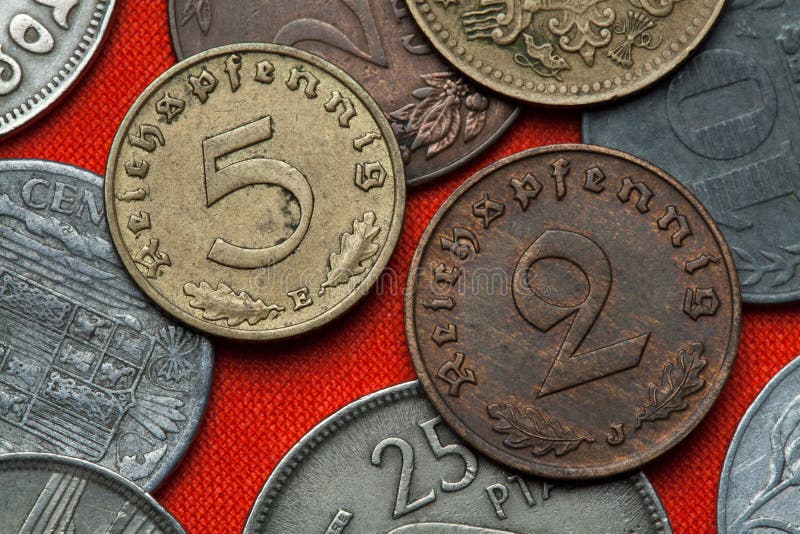 Muntstukken van Nazi Germany royalty-vrije stock afbeeldingen Muntstukken van Nazi Germany royalty-vrije stock afbeeldingen