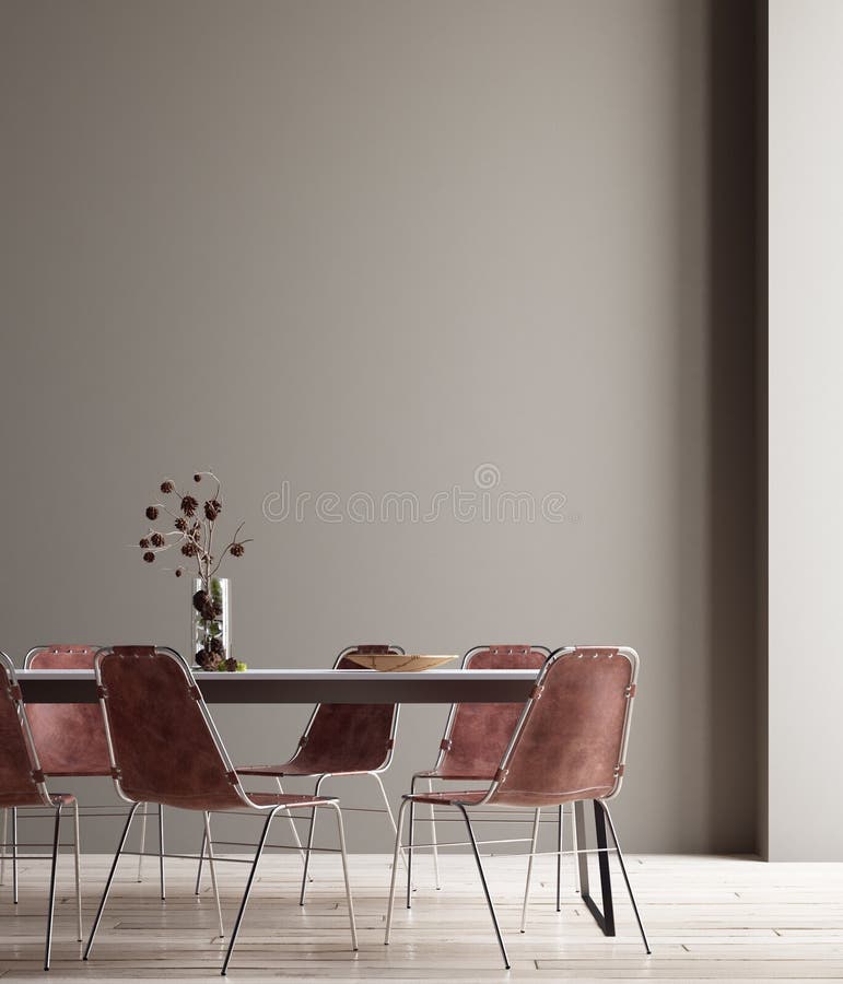 Mur, affisch i matsalen, minimalistisk inre vektor illustrationer