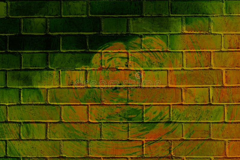 Colorful abstract graffiti on a brick wall with rings. Colorful abstract graffiti on a brick wall with rings.