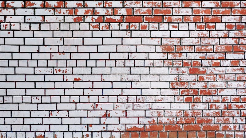Vieil A Moitie Blanc A Moitie Rouge Crique De Mur Image Stock Image Du Brique Desuet 76533609