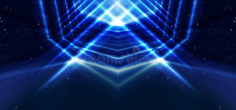 Mur de fond avec les lignes et les rayons au néon Fond d'un couloir sombre vide avec la lampe au néon Fond abstrait avec des lign illustration stock Mur de fond avec les lignes et les rayons au néon Fond d'un couloir sombre vide avec la lampe au néon Fond abstrait avec des lign illustration stock