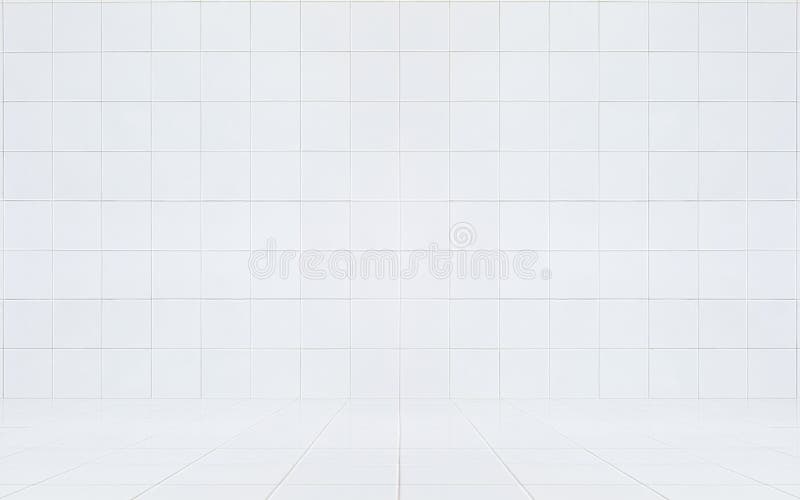 Mur en céramique blanche et carrelage au sol pour la décoration de la chambre image libre de droits Mur en céramique blanche et carrelage au sol pour la décoration de la chambre image libre de droits