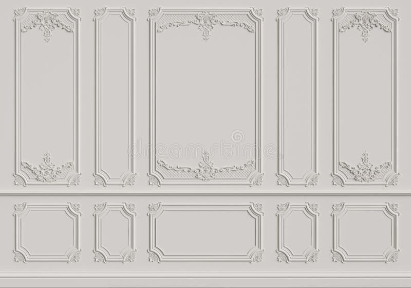 Mur intérieur classique avec des bâtis illustration de vecteur Mur intérieur classique avec des bâtis illustration de vecteur