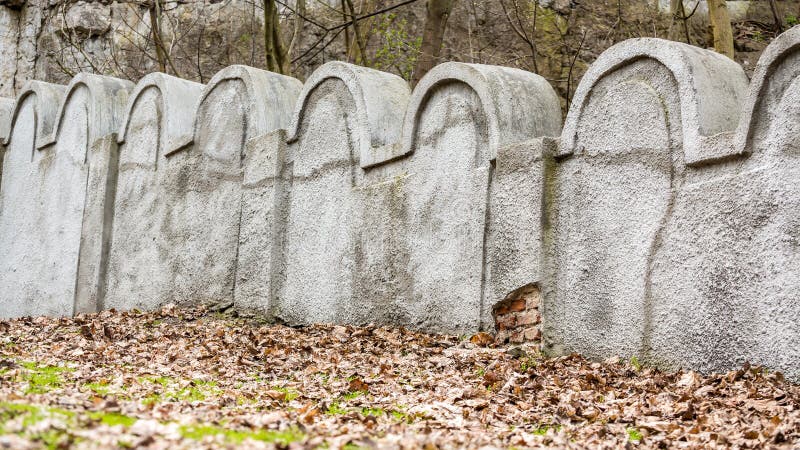 Mur juif de ghetto, Cracovie, Pologne images stock Mur juif de ghetto, Cracovie, Pologne images stock