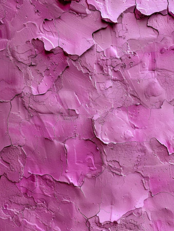 Mur rose avec peinture à écorce. Un plan de closeuse d'un mur rose avec peintures écaillées parfait pour les projets de design ou comme élément décoratif