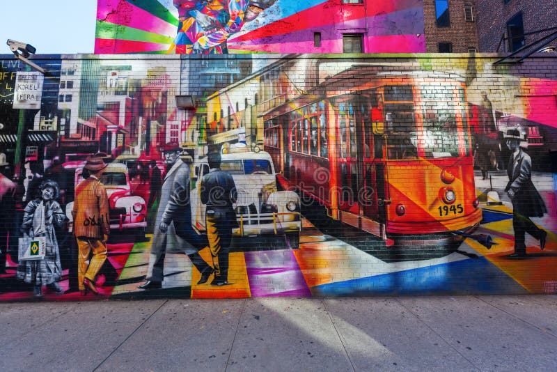 Mural of Artist Kobra in Manhattan, NYC Editorial Stock Photo - Image ...