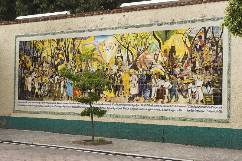 Mural of Diego Rivera royalty free stock photos