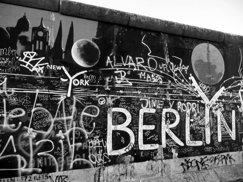 Mural sul Muro di Berlino immagini stock libere da diritti