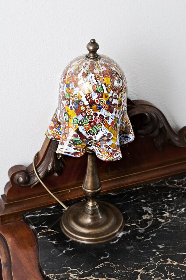 Murano Bedside Lamp stock image. Image of furniture, antique 24496031