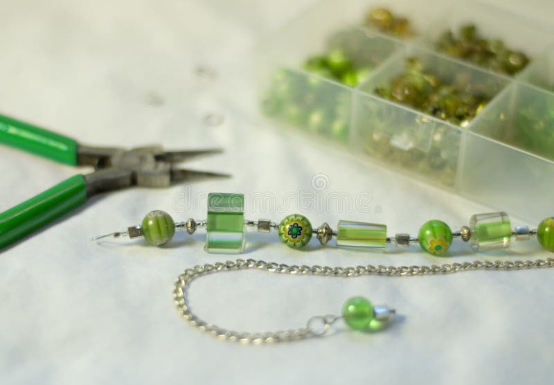 Murano, lampwork, and cane glass necklace