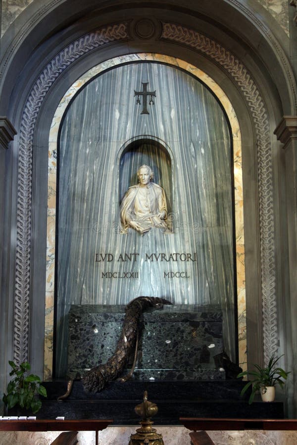 Muratori Ludovico Antonio tomb, Modena, Italy. Muratori Ludovico Antonio tomb, Modena, Italy