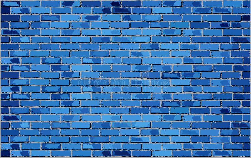 Muro di mattoni blu illustrazione di stock Muro di mattoni blu illustrazione di stock