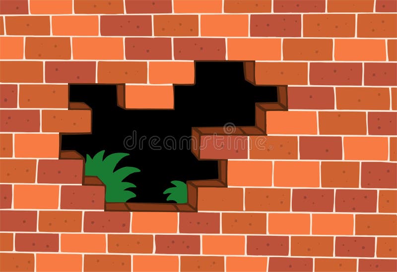 Muro di mattoni rosso illustrazione di stock