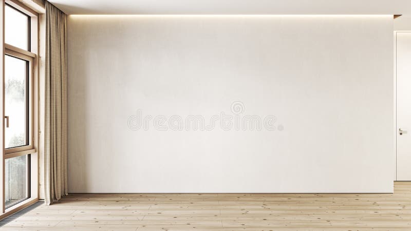 Muro interno bianco moderno con parete esterna. illustrazione vettoriale