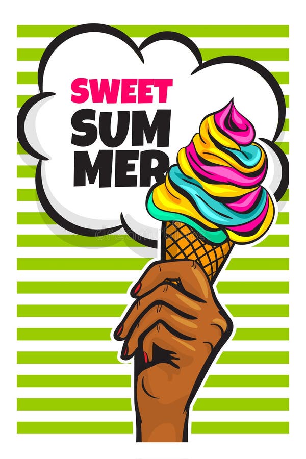 Murzynki r?ki chwyta ro?ka lody wystrza?u sztuka royalty ilustracja Murzynki r?ki chwyta ro?ka lody wystrza?u sztuka royalty ilustracja