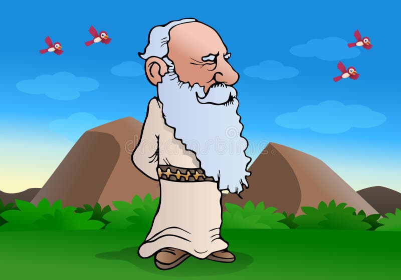 Sábio a meditar ilustração royalty free