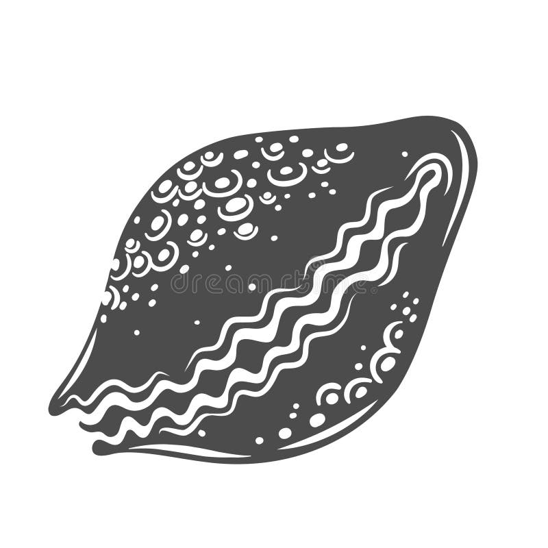 Muschelglyphen-Symbol lizenzfreie abbildung