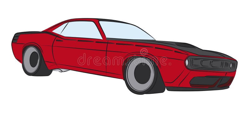 Muscle car ilustration vector illustration