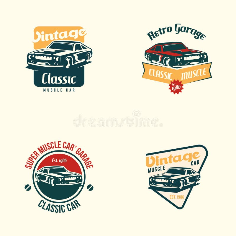 Retro Style Classic Muscle Car Stock Illustrations – 4,697 Retro Style ...