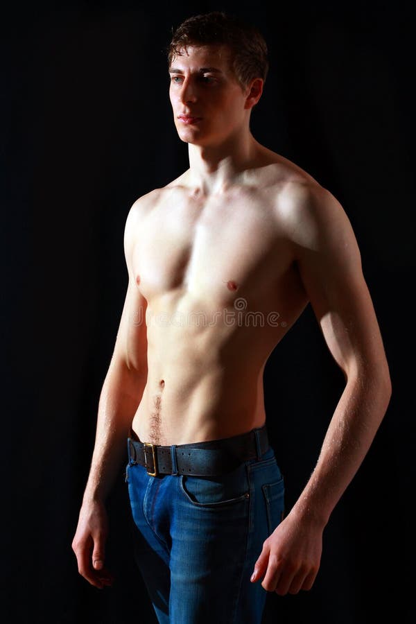 Muscle young man stock image. Image of healthy, alone - 60925477
