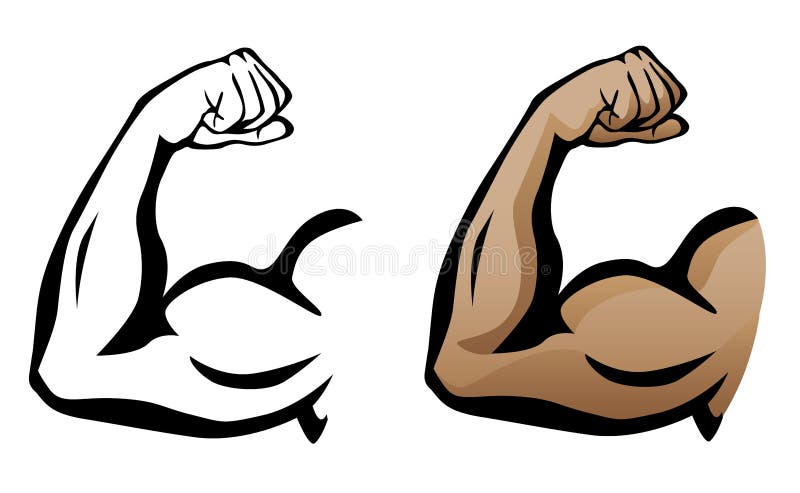 Muscular Arm Flexing Bicep Illustration