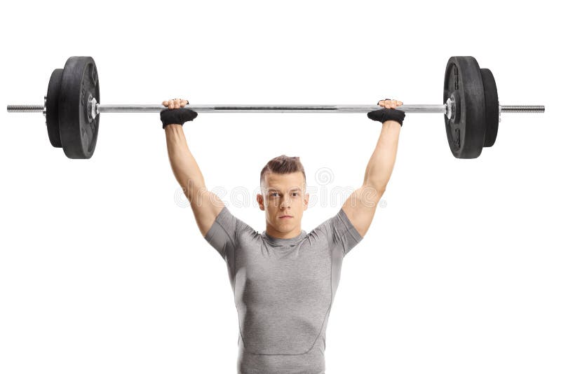 Muscular Guy Lifting Weights in a Gym Stock Image Image of dumbbell